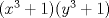 TEX: $(x^3+1)(y^3+1)$