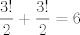 TEX: $$\frac{3!}{2}+\frac{3!}{2}=6$$