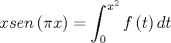 TEX: \[<br />xsen\left( {\pi x} \right) = \int_0^{x^2 } {f\left( t \right)dt} <br />\]<br />