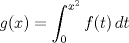 TEX: \[g(x) = \int_0^{x^2} f(t)\, dt\]