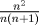 TEX:  $\frac{n^2} {n(n+1)}$