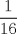 TEX: $\displaystyle \frac{1}{16}$