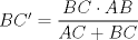 TEX: $BC'=\dfrac{BC\cdot AB}{AC+BC}$