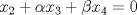 TEX: $x_2 +\alpha x_3 +\beta x_4=0$