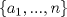 TEX: $\displaystyle \left \{ a_{1},...,n \right \}$ 