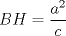 TEX: $BH=\dfrac{a^{2}}{c}$