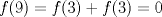 TEX:  $f(9)=f(3)+f(3)=0$