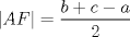 TEX: $|AF|=\dfrac{b+c-a}{2}$