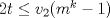 TEX: $2t\le v_2(m^k-1)$