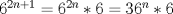 TEX: $6^{2n+1}=6^{2n}*6=36^n*6$