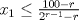 TEX: $x_1\le \frac{100-r}{2^{r-1}-r}$