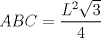 TEX: $ABC=\dfrac{L^{2}\sqrt{3}}{4}$