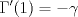 TEX: \[<br />\Gamma '(1) =  - \gamma <br />\]<br />