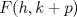 TEX: % MathType!MTEF!2!1!+-<br />% feaagaart1ev2aaatCvAUfeBSjuyZL2yd9gzLbvyNv2CaerbuLwBLn<br />% hiov2DGi1BTfMBaeXatLxBI9gBaerbd9wDYLwzYbItLDharqqtubsr<br />% 4rNCHbGeaGqiVu0Je9sqqrpepC0xbbL8F4rqqrFfpeea0xe9Lq-Jc9<br />% vqaqpepm0xbba9pwe9Q8fs0-yqaqpepae9pg0FirpepeKkFr0xfr-x<br />% fr-xb9adbaqaaeGaciGaaiaabeqaamaabaabaaGcbaGaamOraiaacI<br />% cacaWGObGaaiilaiaadUgacqGHRaWkcaWGWbGaaiykaaaa!3C75!<br />\[<br />F(h,k + p)<br /><br /><br />\]