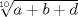 TEX: $\sqrt[10]{a+b+d}$