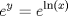 TEX: <br />% MathType!MTEF!2!1!+-<br />% feaagaart1ev2aaatCvAUfeBSjuyZL2yd9gzLbvyNv2CaerbuLwBLn<br />% hiov2DGi1BTfMBaeXatLxBI9gBaerbd9wDYLwzYbItLDharqqtubsr<br />% 4rNCHbGeaGqiVu0Je9sqqrpepC0xbbL8F4rqqrFfpeea0xe9Lq-Jc9<br />% vqaqpepm0xbba9pwe9Q8fs0-yqaqpepae9pg0FirpepeKkFr0xfr-x<br />% fr-xb9adbaqaaeGaciGaaiaabeqaamaabaabaaGcbaGaamyzamaaCa<br />% aaleqabaGaamyEaaaakiabg2da9iaadwgadaahaaWcbeqaaiGacYga<br />% caGGUbGaaiikaiaadIhacaGGPaaaaaaa!3E63!<br />\[<br />e^y  = e^{\ln (x)} <br />\]<br /><br /><br />