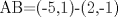 TEX: AB=(-5,1)-(2,-1)