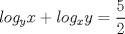 TEX: $log_y{x}+log_x{y}=\dfrac{5}{2}$