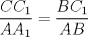 TEX: $\dfrac{CC_1}{AA_1}=\dfrac{BC_1}{AB}$