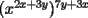 TEX:  $ (x^{2x+3y})^{7y+3x} $ <br /> <br />