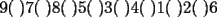 TEX: 9( )7( )8( )5( )3( )4( )1( )2( )6