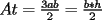 TEX:  $At = \frac{3ab}{2} = \frac{b*h}{2}$ 