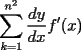 TEX: <br />\[<br />{\sum\limits_{k = 1}^{n^2 } {\frac{{dy}}<br />{{dx}}f'(x)} }<br />\]<br />