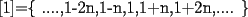 TEX: $[1]=\{ ....,1-2n,1-n,1,1+n,1+2n,.... \}$ 