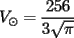 TEX: $V_\odot=\dfrac{{256}}{{3\sqrt\pi}}$