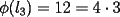 TEX: $\phi(l_3)=12=4\cdot 3$