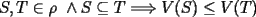 TEX: $S,T \in \rho \ \wedge S \subseteq T \Longrightarrow V(S) \le V(T)$