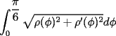 TEX: $\displaystyle \int_{0}^{\displaystyle \frac{\pi}{6}}\sqrt{\rho(\phi)^2+\rho'(\phi)^2} d\phi$