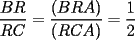 TEX: $\dfrac{BR}{RC} = \dfrac{(BRA)}{(RCA)} = \dfrac{1}{2}$