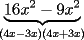 TEX: $<br />\displaystyle \underbrace {16x^2  - 9x^2 }_{(4x - 3x)(4x + 3x)}<br />$<br /><br />