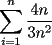 TEX: $\displaystyle\sum_{i=1}^n{\displaystyle\frac{4n}{3n^2}}$