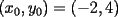 TEX: $(x_0,y_0)=(-2,4)$