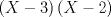 TEX: \[<br />\left( {X - 3} \right)\left( {X - 2} \right)<br />\]