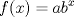 TEX: $$f(x)=ab^{x}$$