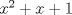 TEX: $x^2+x+1$