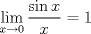 TEX: \[<br />\mathop {\lim }\limits_{x \to 0} \frac{{\sin x}}<br />{x} = 1<br />\]<br />