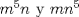 TEX: $m^5n$ y $mn^5$