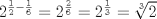 TEX: $2^{\frac{1}{2}-\frac{1}{6}}=2^{\frac{2}{6}}=2^{\frac{1}{3}}=\sqrt[3]{2}$