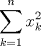 TEX: $\displaystyle \sum_{k=1}^{n} x_{k}^{2}$