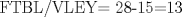 TEX: FTBL/VLEY= 28-15=13