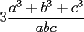 TEX: 3\frac{a^3+b^3+c^3}{abc}