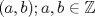 TEX: <br />\[(a,b);a,b \in \mathbb{Z}\]<br />