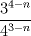 TEX: \[<br />\frac{{3^{4 - n} }}<br />{{4^{3 - n} }}<br />\]