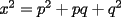 TEX: $x^2=p^2+pq+q^2$