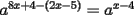 TEX: $a^{8x+4-(2x-5)}=a^{x-4}$