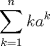 TEX: \[\sum_{k=1}^{n}ka^k\]